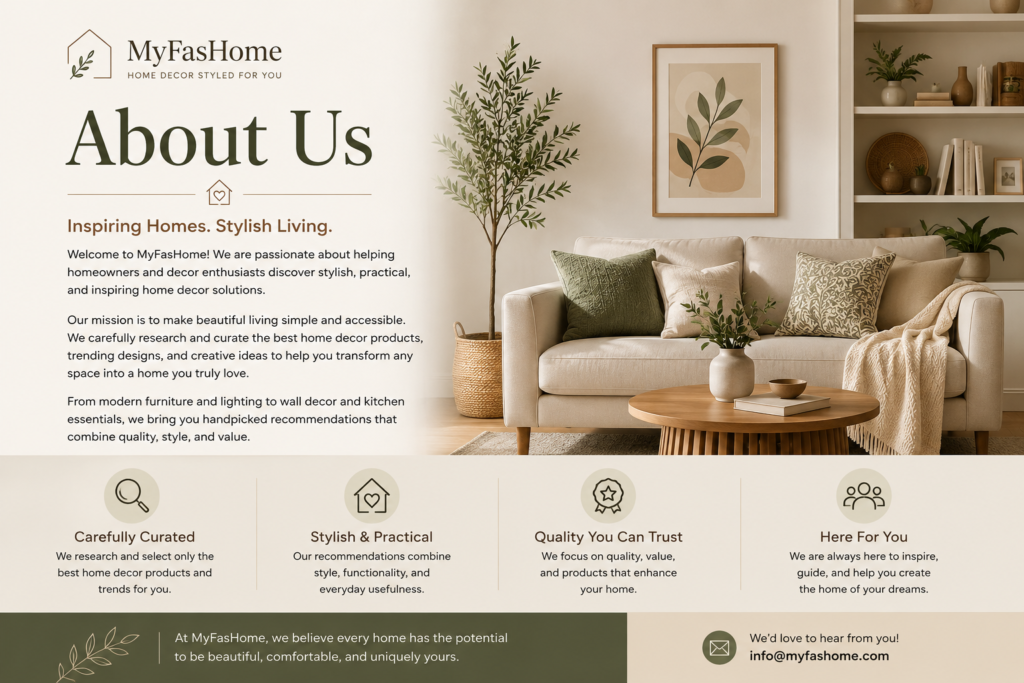 About Us About MyFasHome home decor inspiration and stylish living room design